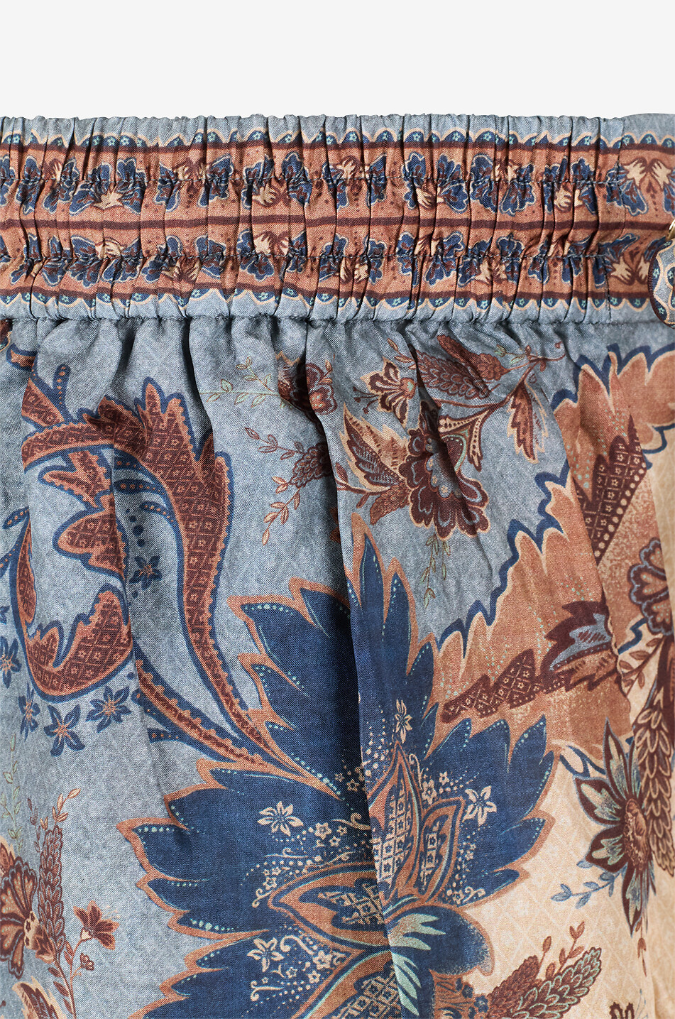 ZIMMERMANN Short en soie fleurie Ascension Relaxed Femme BLEU 3