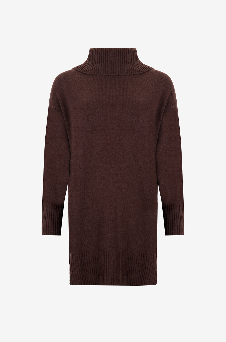 Turtleneck wool and cashmere jumper dress