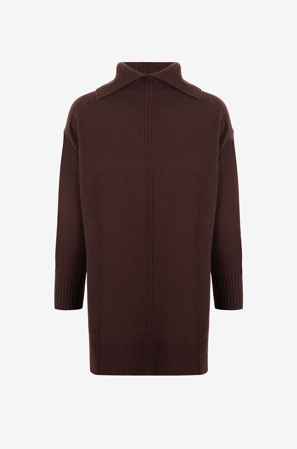 HEMISPHERE Turtleneck wool and cashmere jumper dress Women BROWN 2