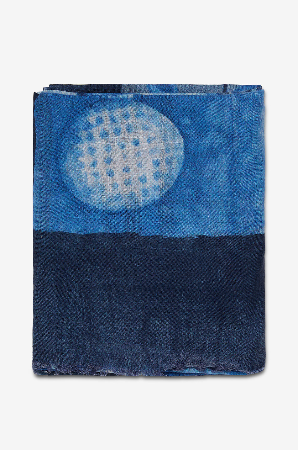 19 ANDREA'S 47 Golf printed cashmere scarf Men DARK BLUE 1