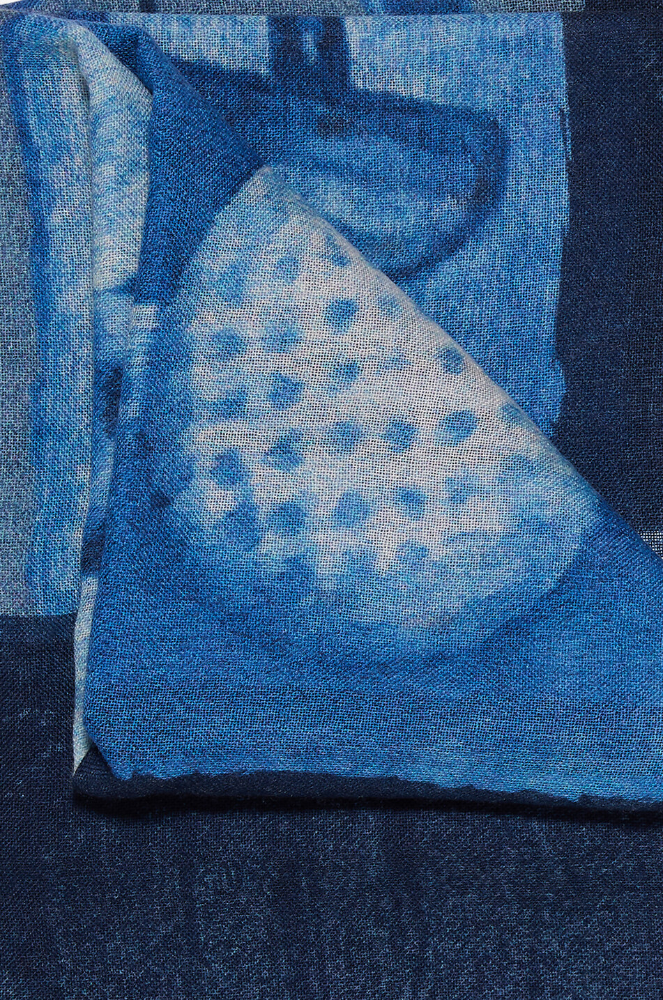 19 ANDREA'S 47 Golf printed cashmere scarf Men DARK BLUE 2