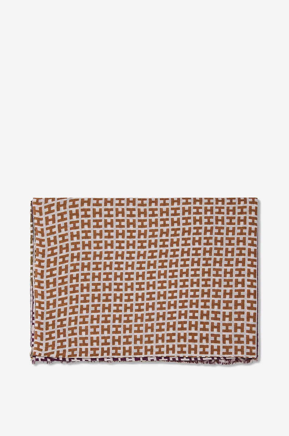 Rade4 monogram print cashmere and silk scarf