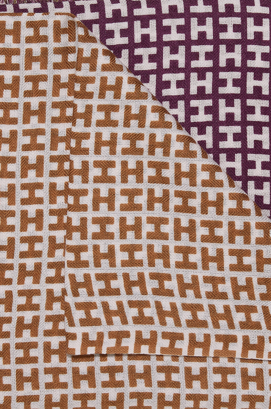 HEMISPHERE Rade4 monogram print cashmere and silk scarf Men MULTI COLOURED 1 2