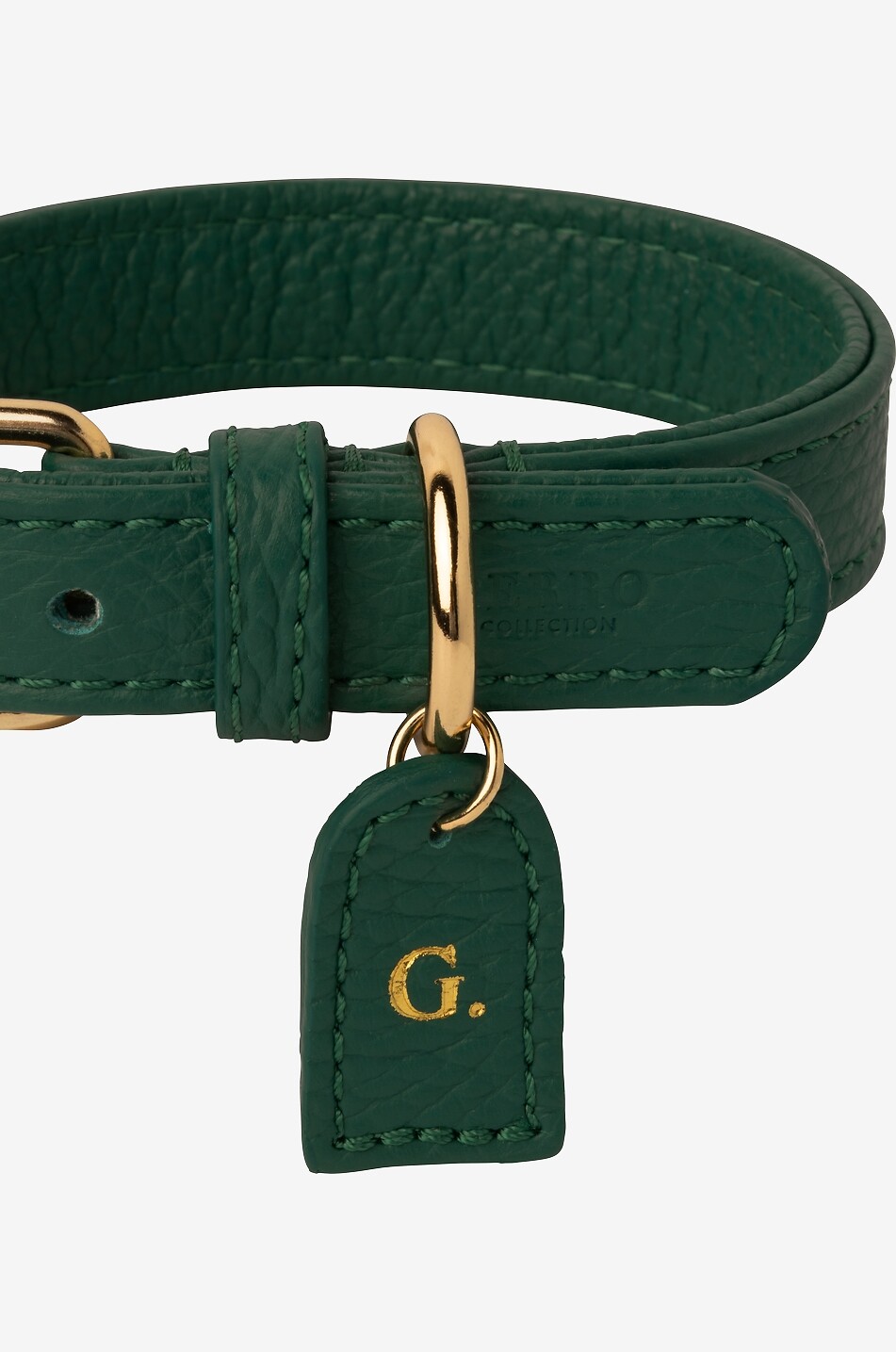 PERRO COLLECTION Dog collar in leather Home DARK GREEN 3