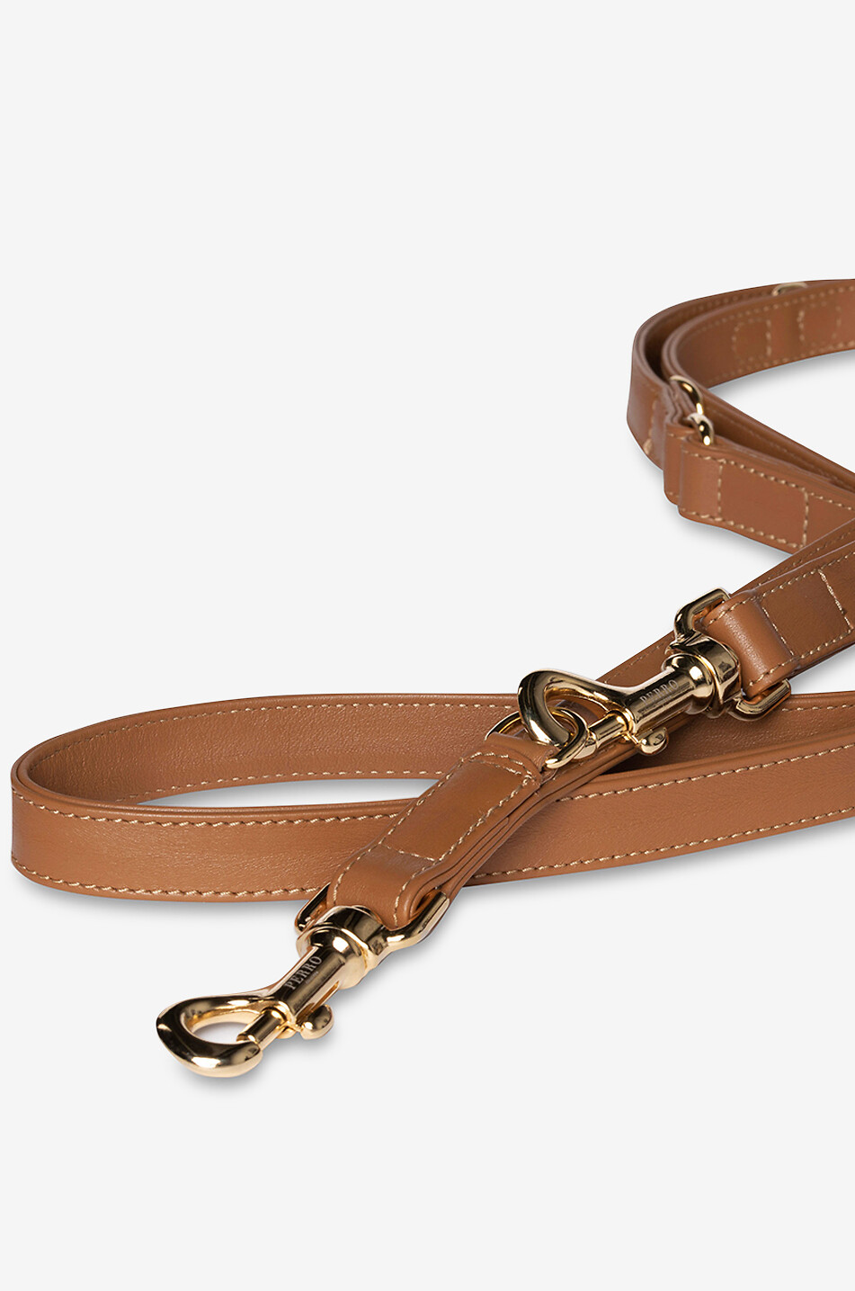 PERRO COLLECTION Hundeleine aus hochwertigem Leder Haus HELLBRAUN 4