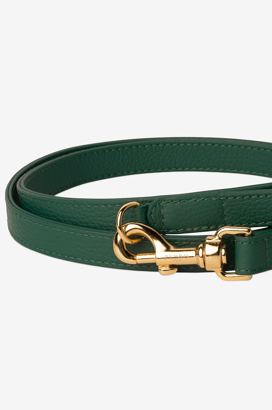 PERRO COLLECTION Hundeleine aus hochwertigem Leder Haus DUNKELGRÜN 2