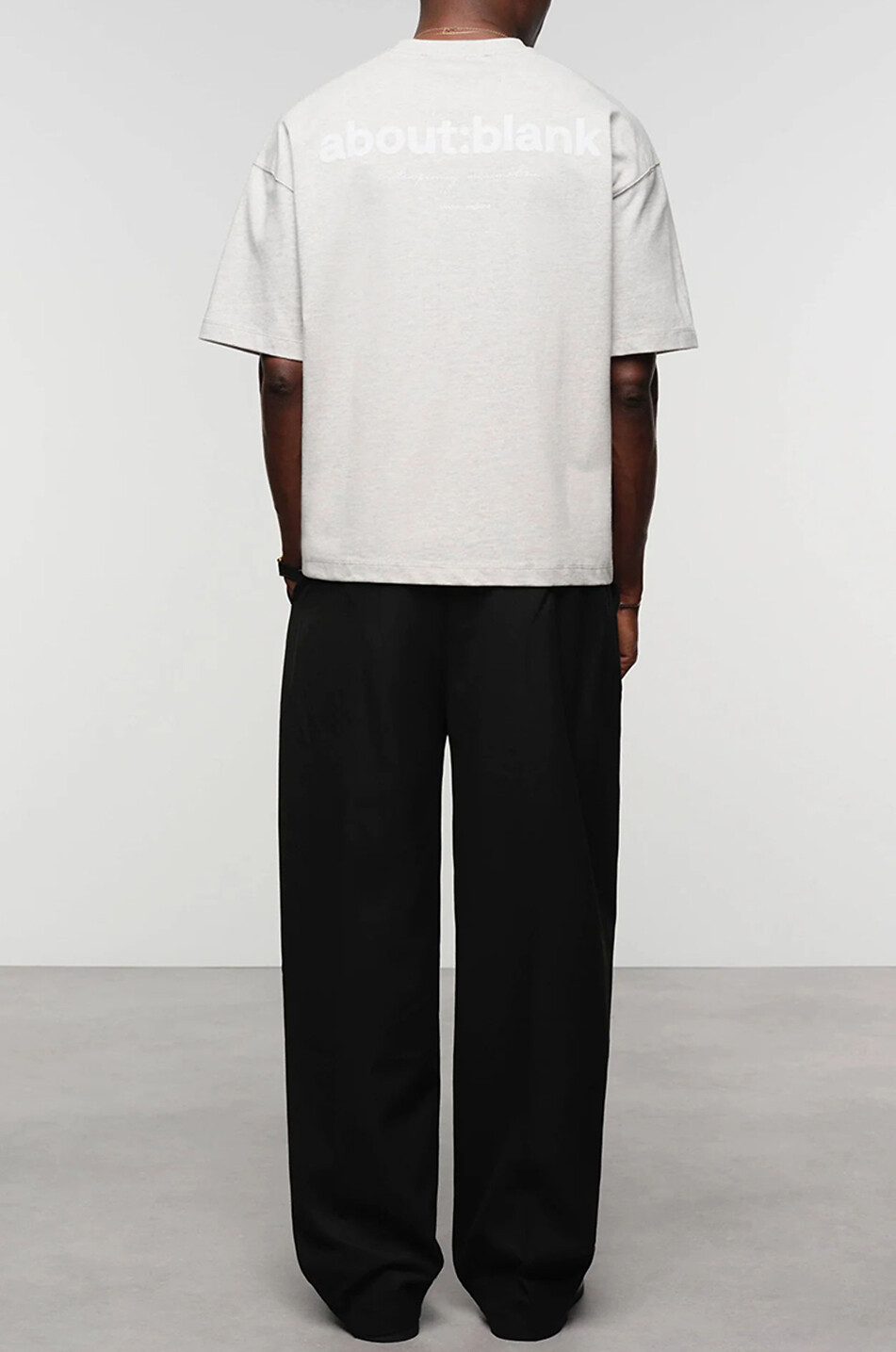 ABOUT:BLANK Box dropped shoulder crewneck-T-shirt Men GREY 4