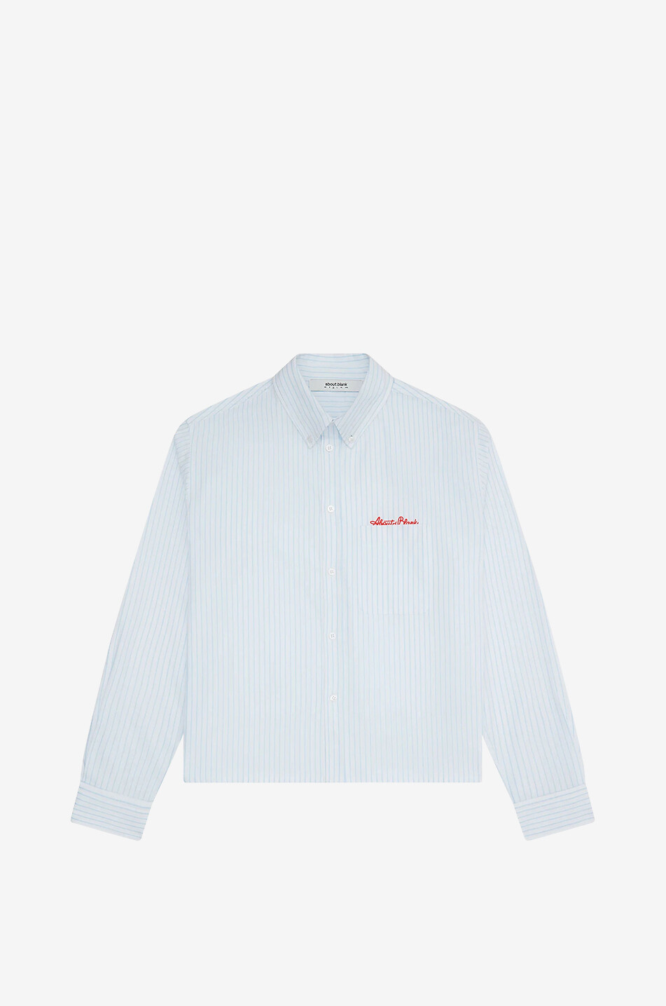 Chemise rayée à col américain Oxford Script