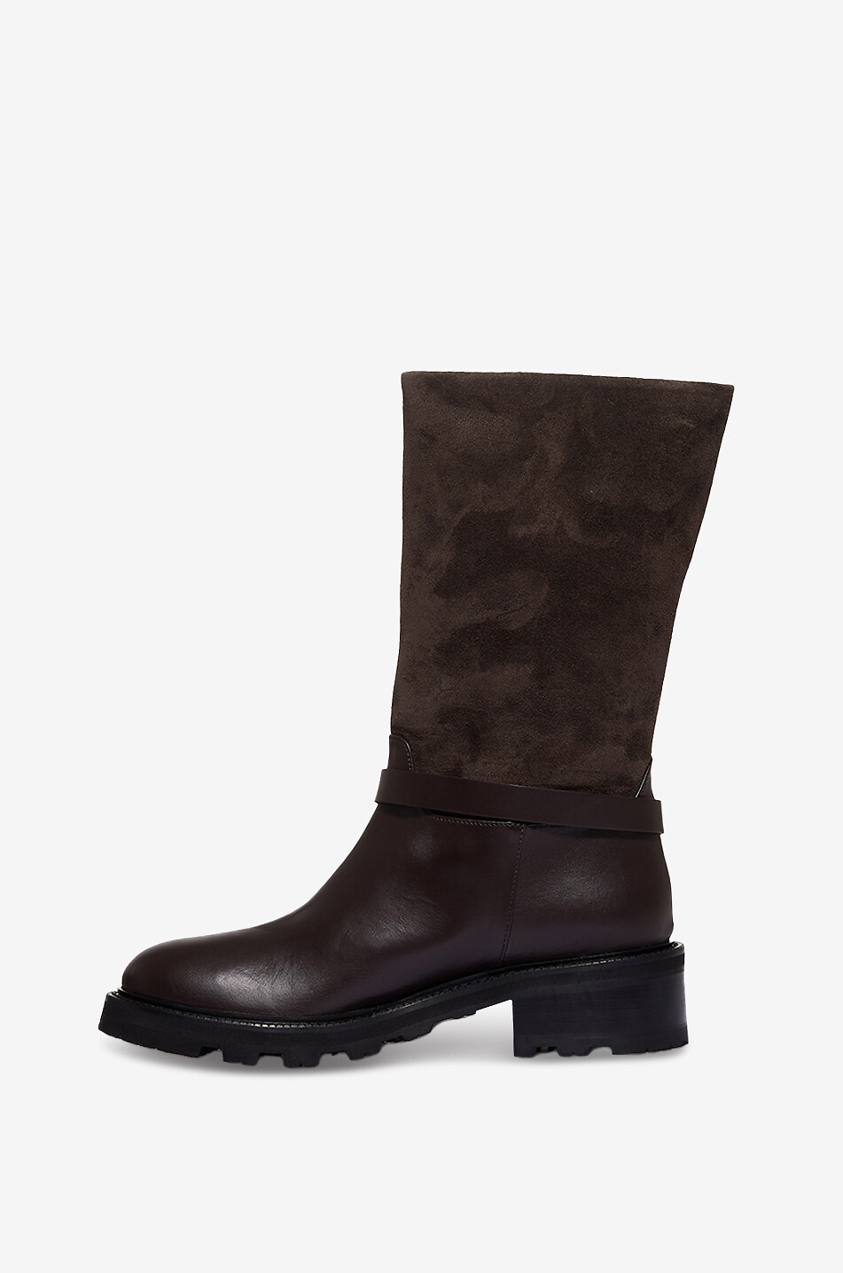 ROBERTO FESTA X BONGÉNIE Bottines en daim à talon carré Allen Femme MARRON 3