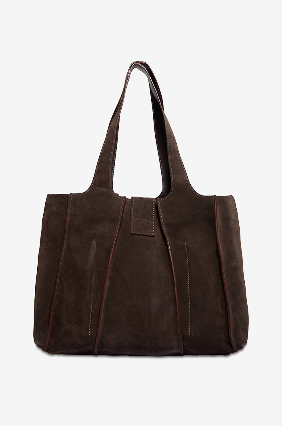 ROBERTO FESTA X BONGÉNIE Trapezförmige Wildleder-Schultertasche Eloise Light Damen BRAUN 3