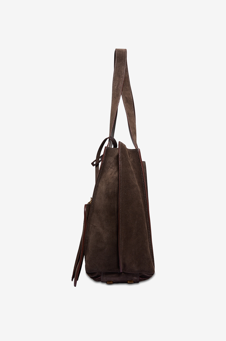 ROBERTO FESTA X BONGÉNIE Trapezförmige Wildleder-Schultertasche Eloise Light Damen BRAUN 4