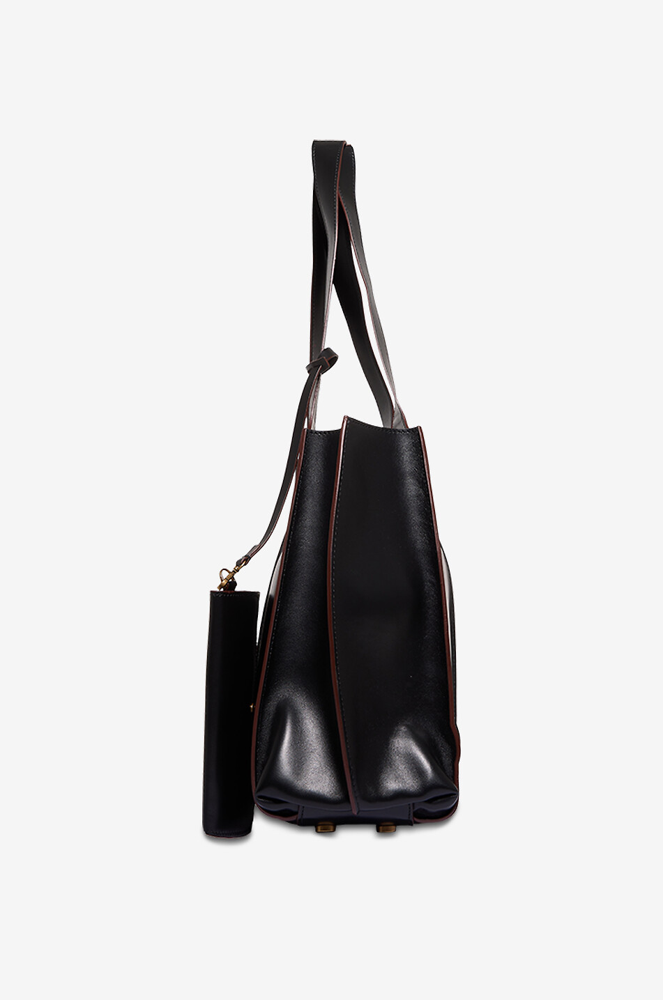 ROBERTO FESTA X BONGÉNIE Sac cabas trapèze en cuir lisse Eloise Tresor Femme NOIR 4
