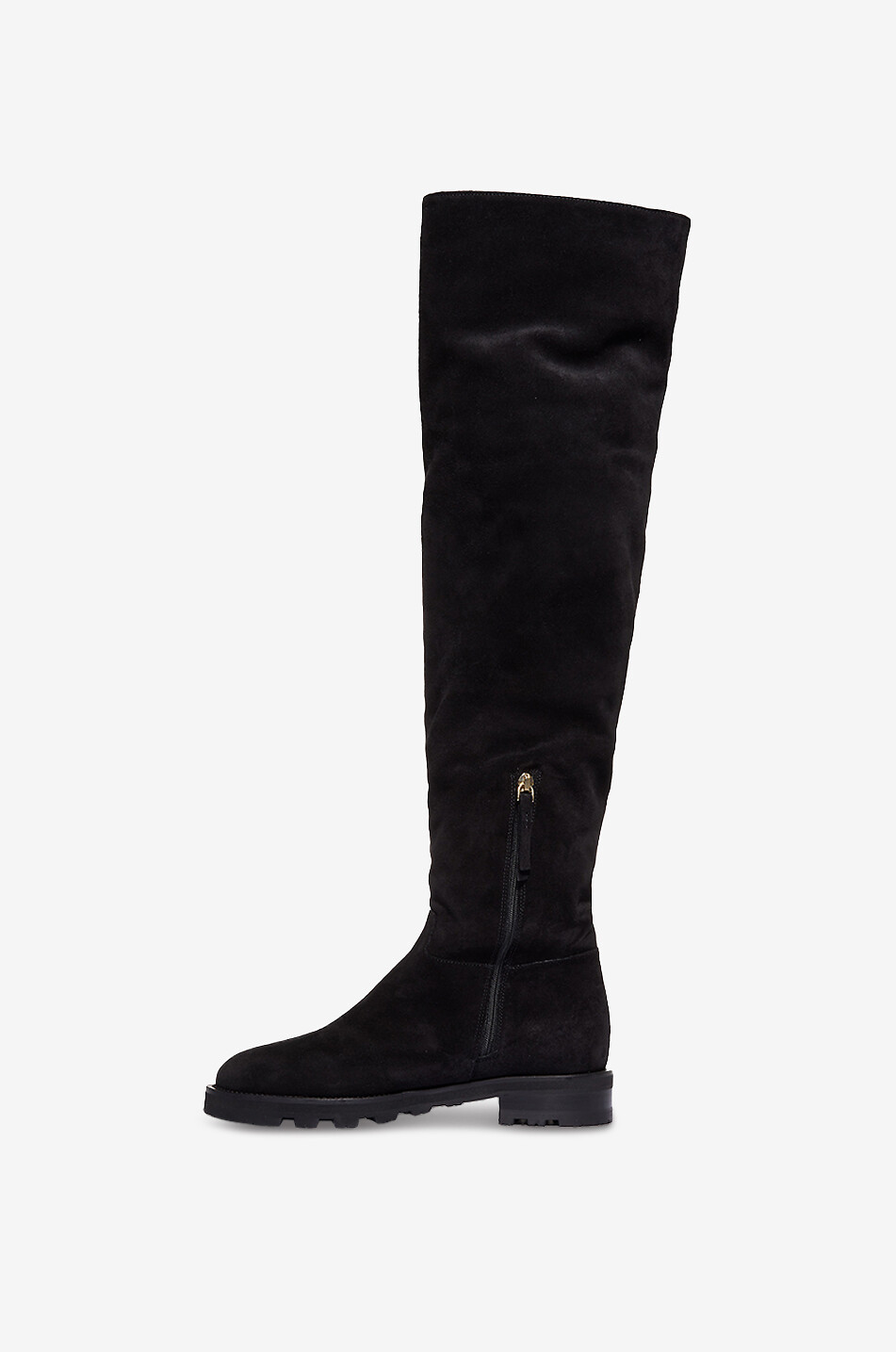 ROBERTO FESTA X BONGÉNIE Luz suede square heel thigh-high boots Women BLACK 3