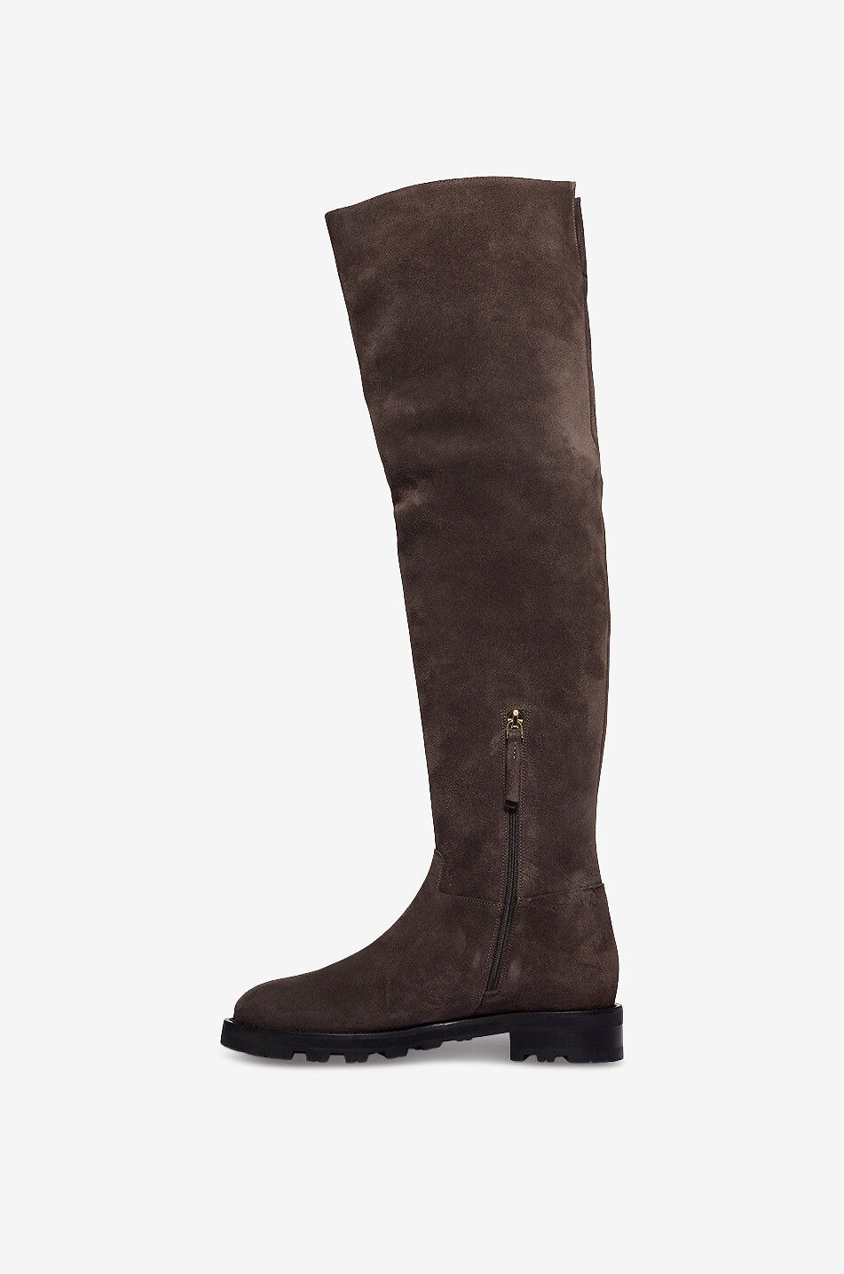 ROBERTO FESTA X BONGÉNIE Luz suede square heel thigh-high boots Women BROWN 3
