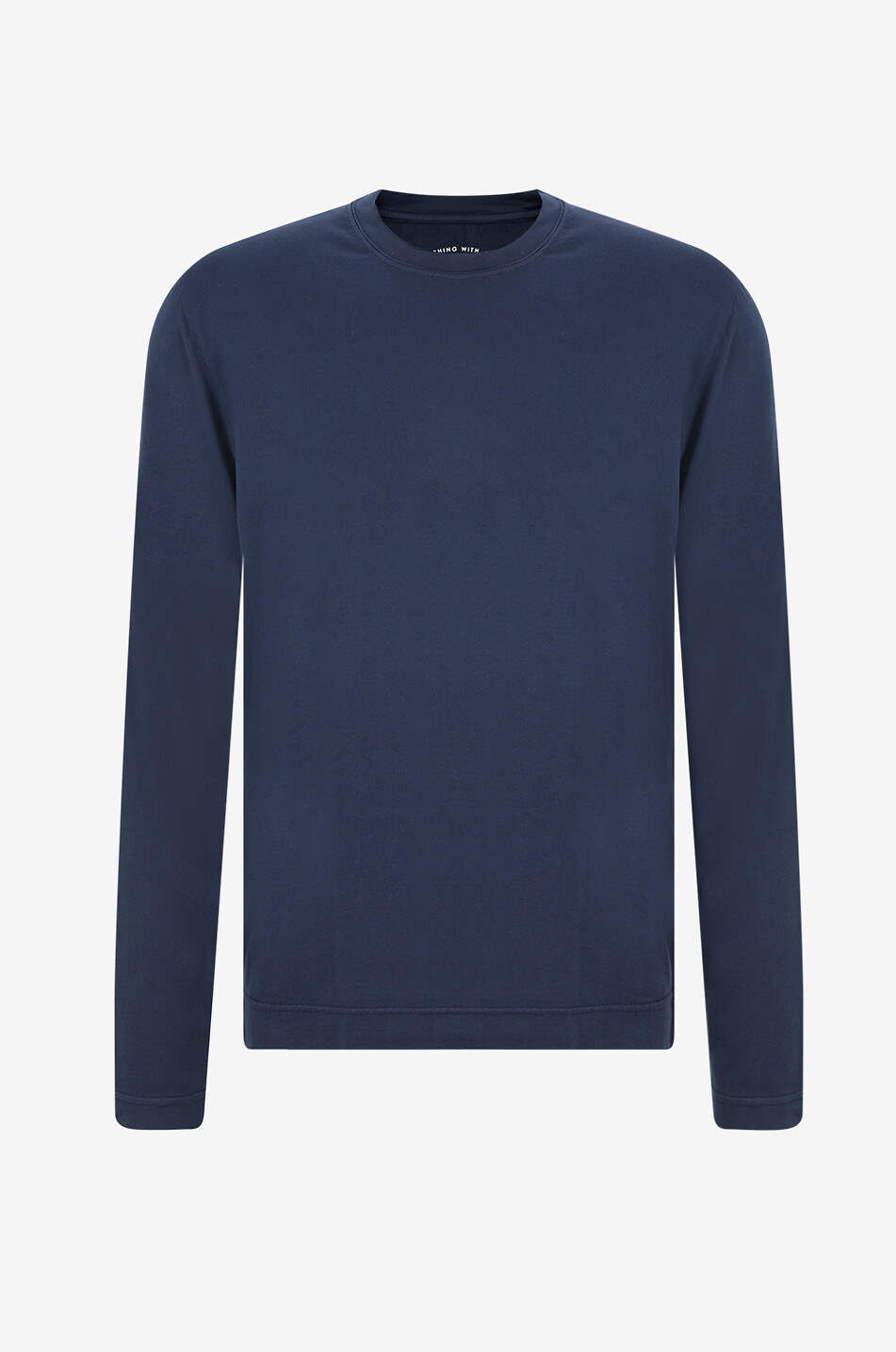 FEDELI Langarm-T-Shirt Extreme Giza Herren MITTELBLAU 1