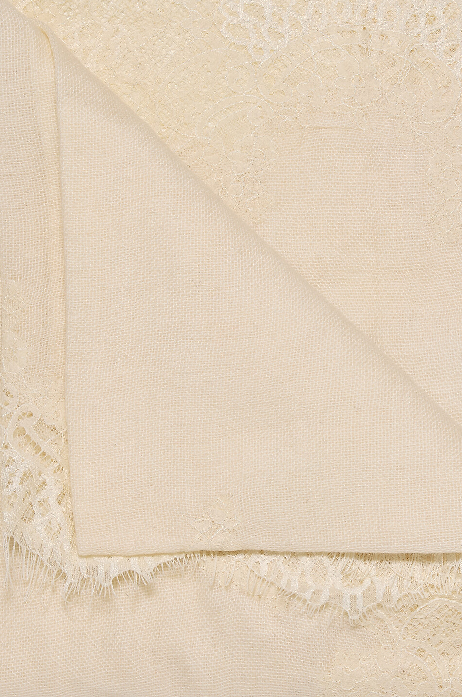 GAYNOR Narciso rectangular lace stole Women EGGSHELL 2