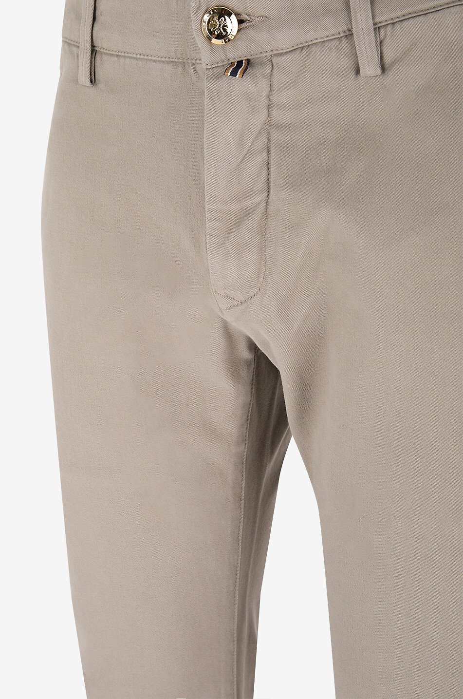 JACOB COHEN Bobby cotton and cashmere slim fit chino trousers Men BROWN 3