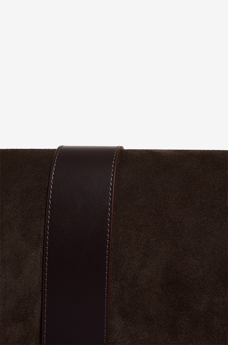 ROBERTO FESTA X BONGÉNIE Clizia rectangular leather and suede shoulder bag Women BROWN 5