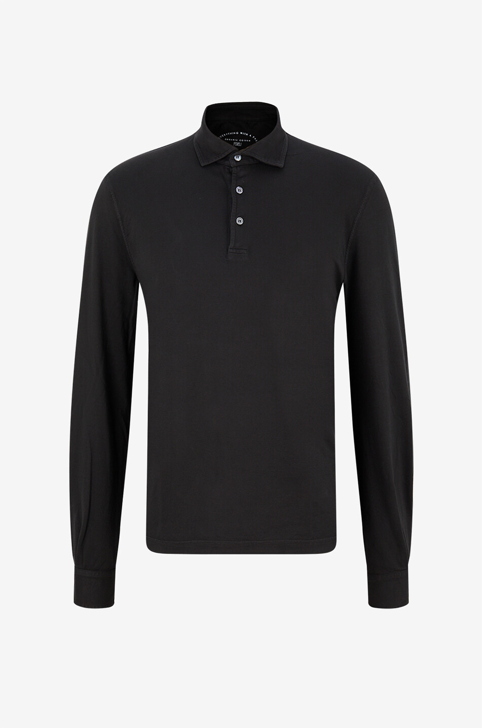 Zero Interlock long-sleeve jersey polo shirt