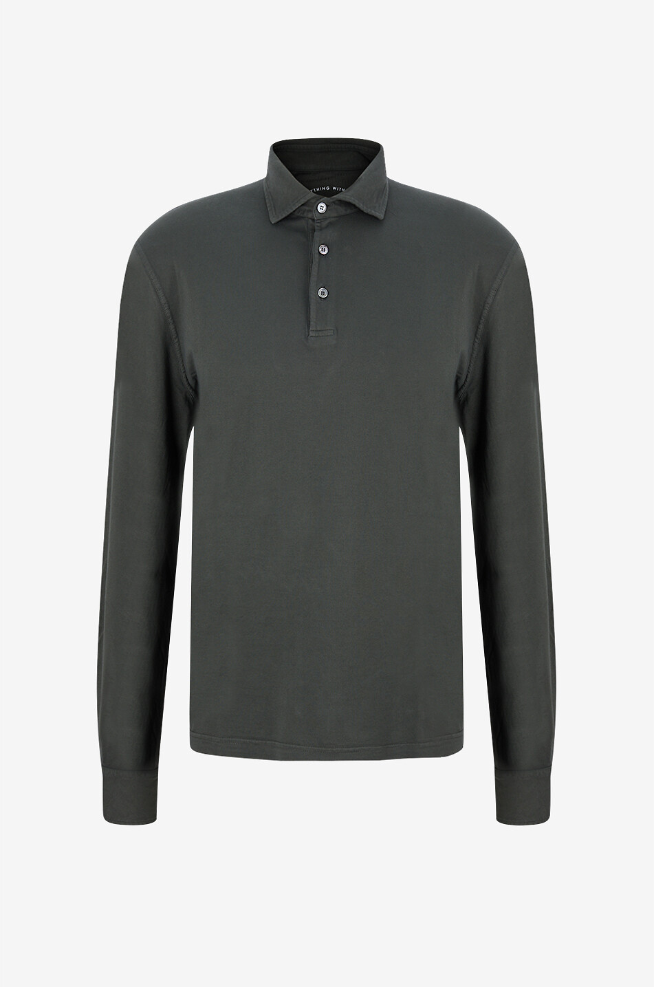 FEDELI Langärmeliges Jersey-Polohemd Zero Interlock Herren DUNKELGRÜN 1