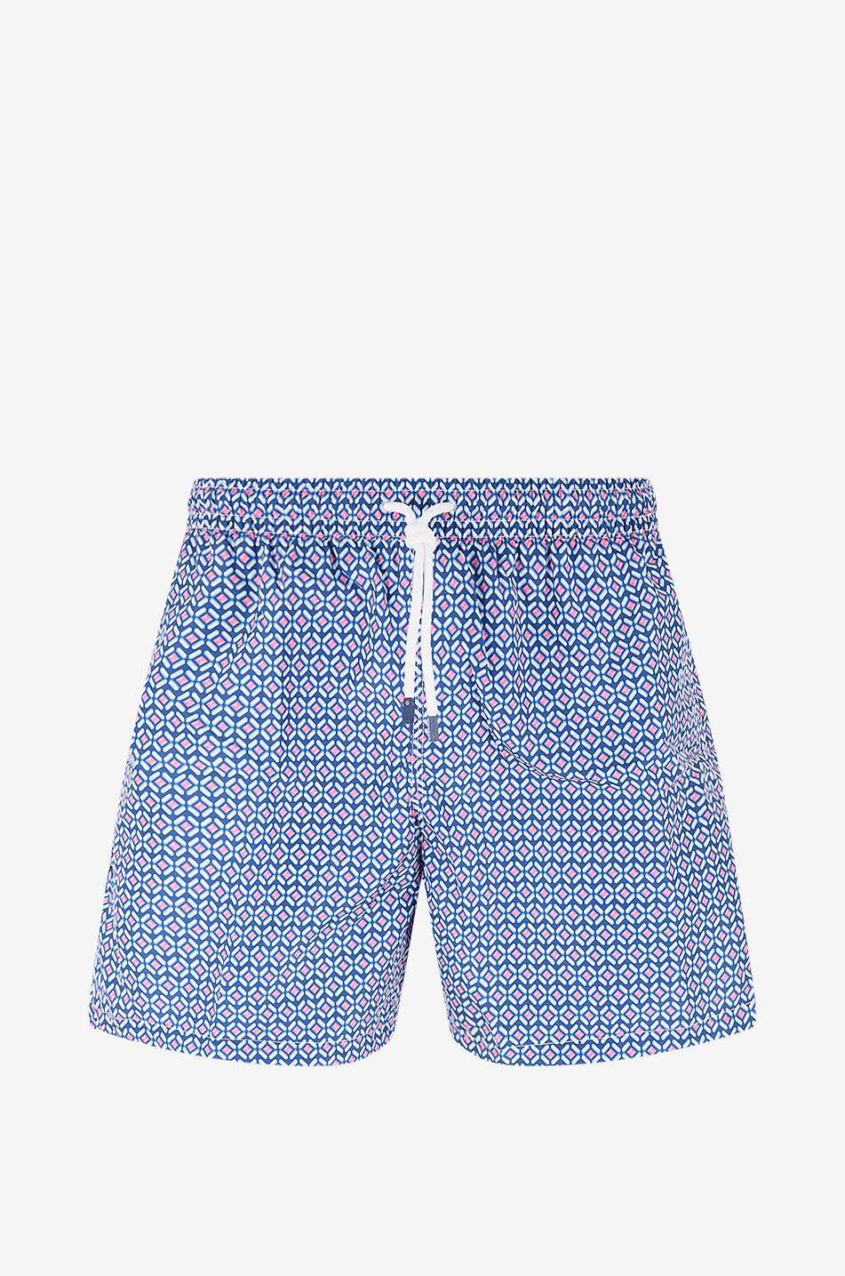 FEDELI Madeira printed swim shorts Men MEDIUM BLUE 1