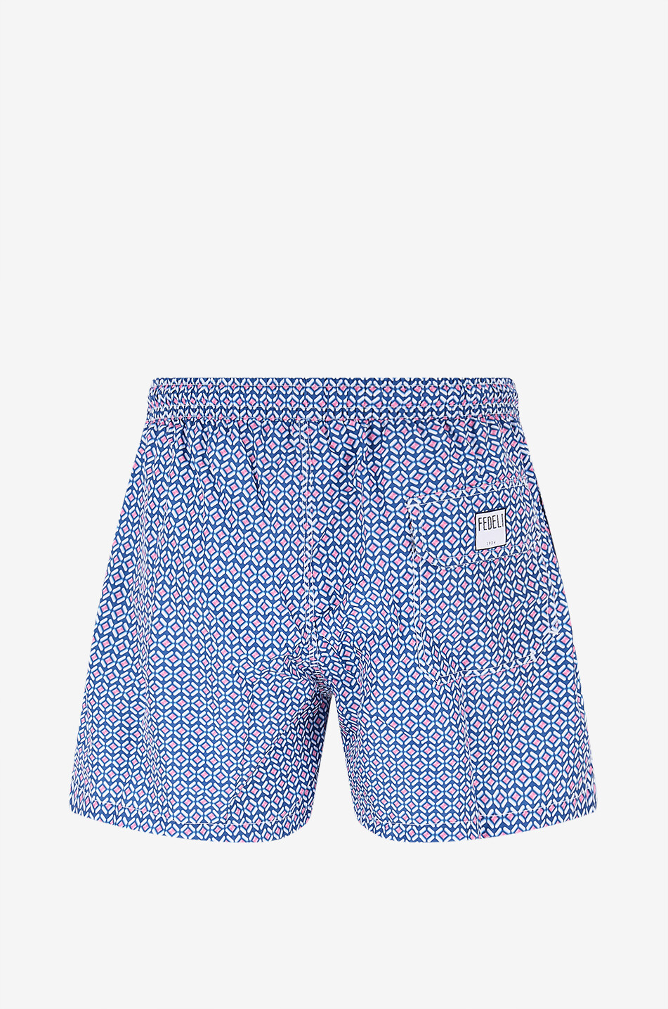 FEDELI Madeira printed swim shorts Men MEDIUM BLUE 2