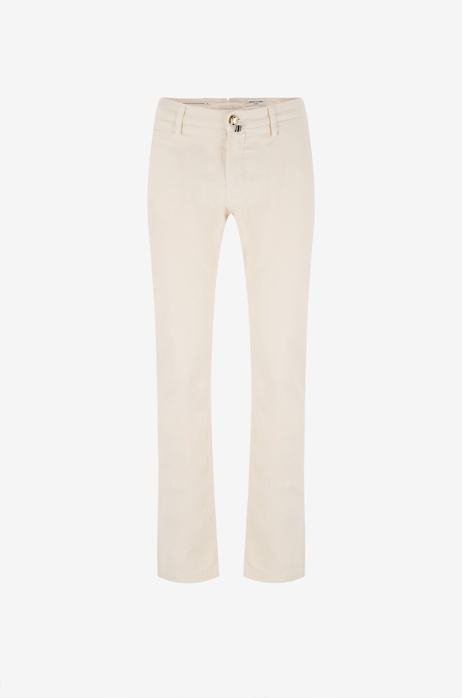 JACOB COHEN Pantalon chino slim en coton et cachemire Bobby Homme BLANC CASSE 1