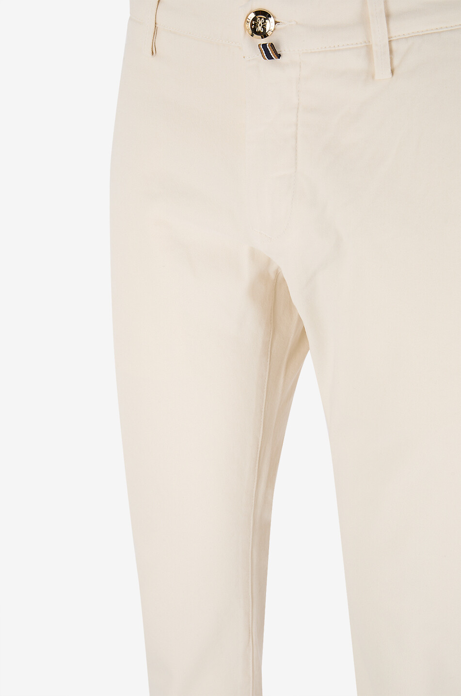 JACOB COHEN Pantalon chino slim en coton et cachemire Bobby Homme BLANC CASSE 4