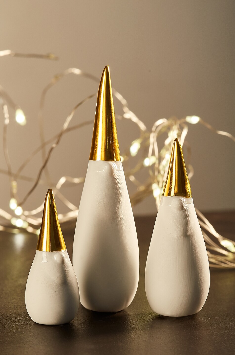 RÄDER DESIGN STORIES Porzellan-Figurenset Santa Gold Meisterstücke Haus BUNT1 3