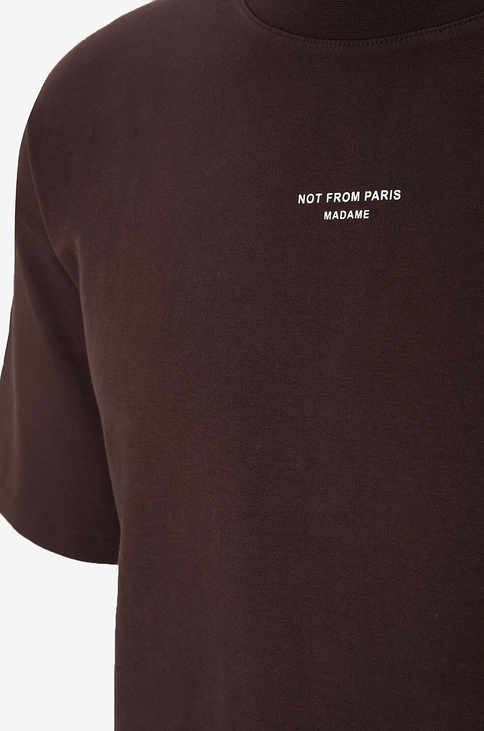 DROLE DE MONSIEUR Kurzarm-T-Shirt Slogan Classique Herren DUNKELBRAUN 3