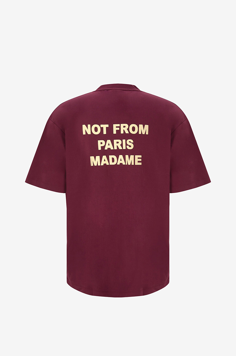 DROLE DE MONSIEUR Kurzarm-T-Shirt Slogan Herren DUNKELROT 2