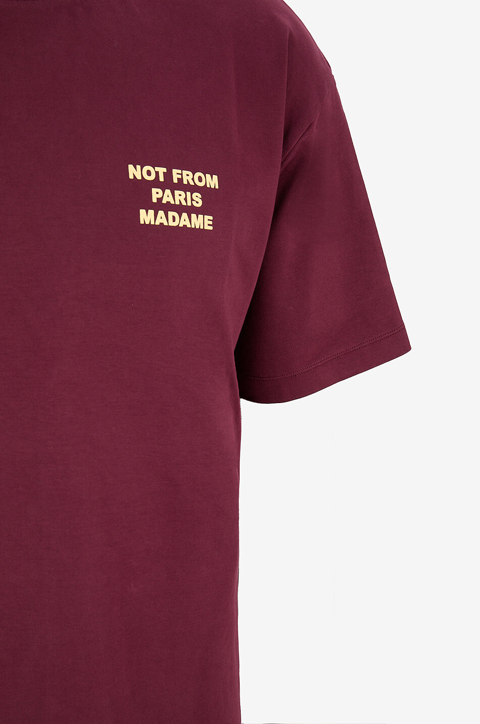 DROLE DE MONSIEUR Kurzarm-T-Shirt Slogan Herren DUNKELROT 3