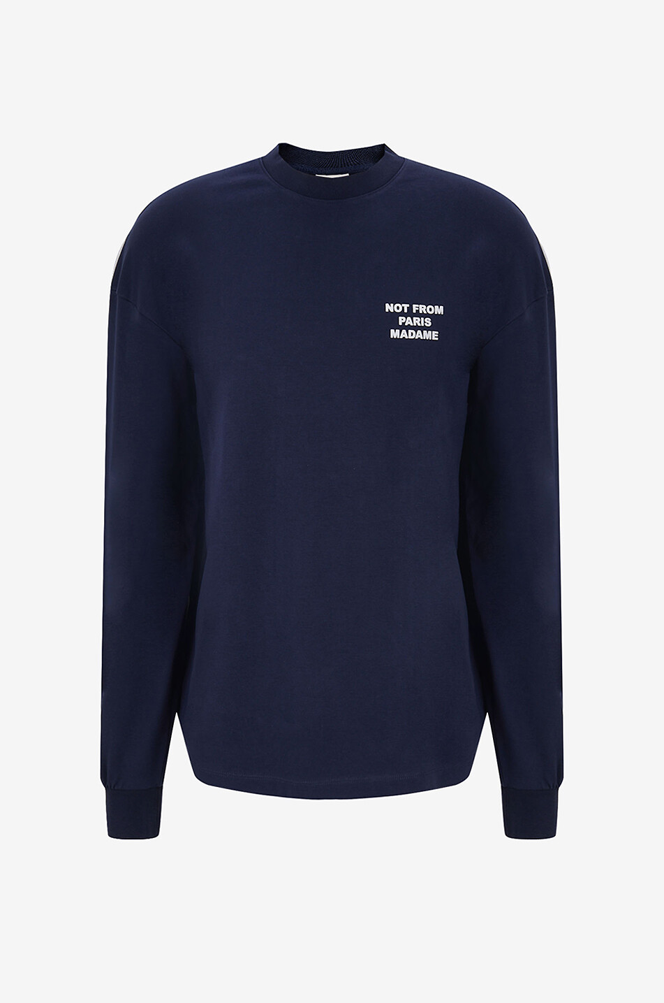 DROLE DE MONSIEUR Langarm-T-Shirt Slogan Herren DUNKELBLAU 1