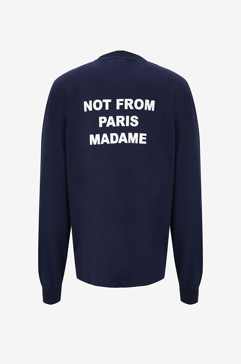 DROLE DE MONSIEUR Langarm-T-Shirt Slogan Herren DUNKELBLAU 2