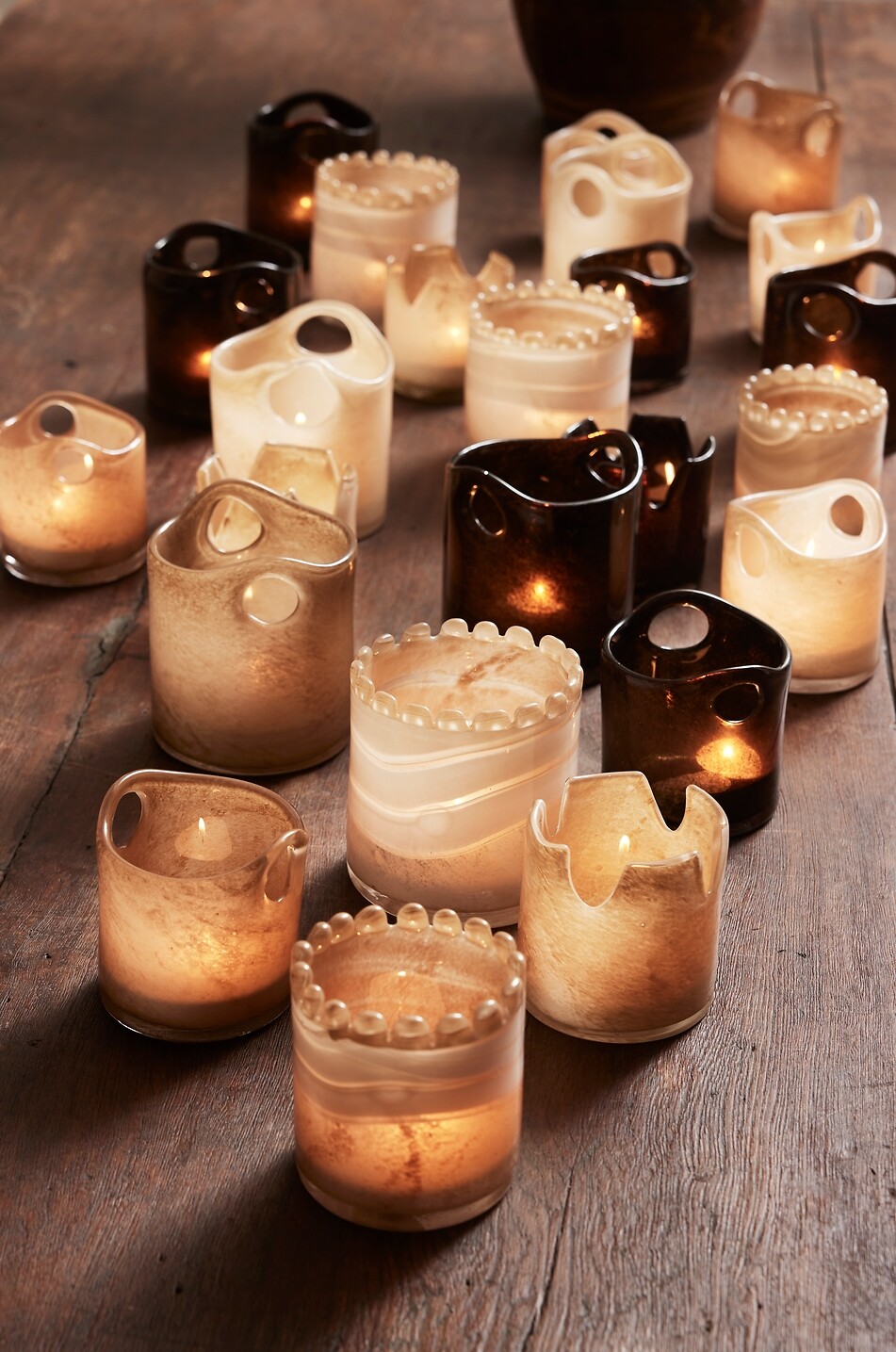 JAKOBSDALS Photophore en verre Dolce S Ljuslykta Maison BEIGE 2