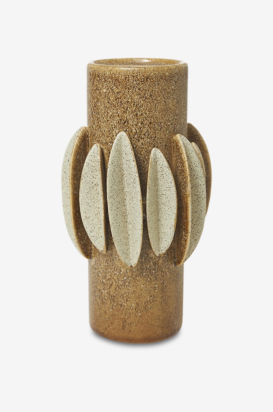 JAKOBSDALS Steinzeug-Windlicht Cairo Haus HELLBRAUN 2