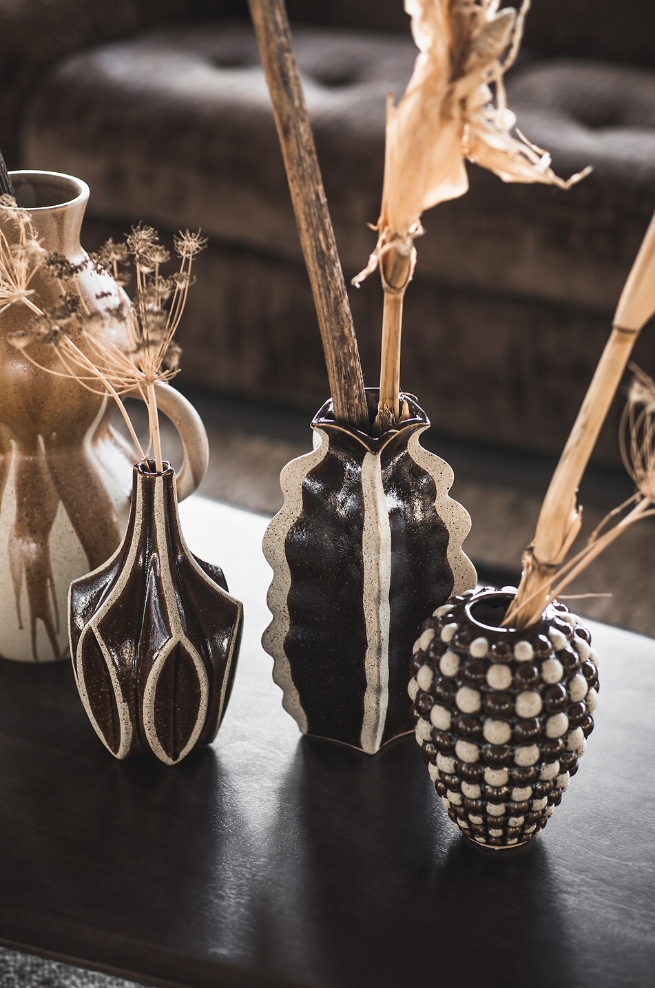 JAKOBSDALS Keramik-Vase Bria Haus BRAUN 5