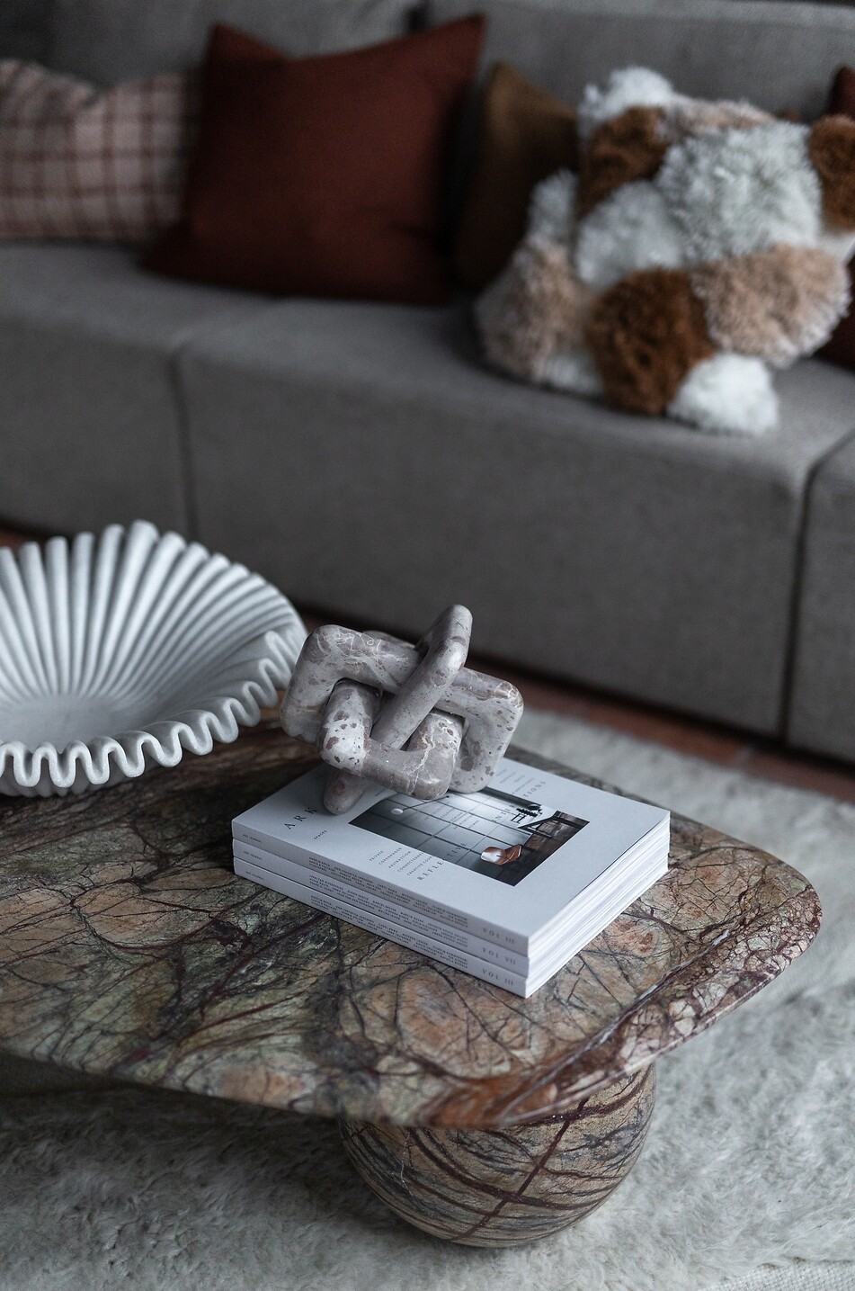 JAKOBSDALS Knot marble decorative ornament Home [akeneo-beigefonce] 4