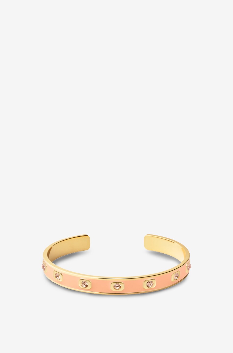 Emaillierter Armreif mit Strass Gem Orange Corail