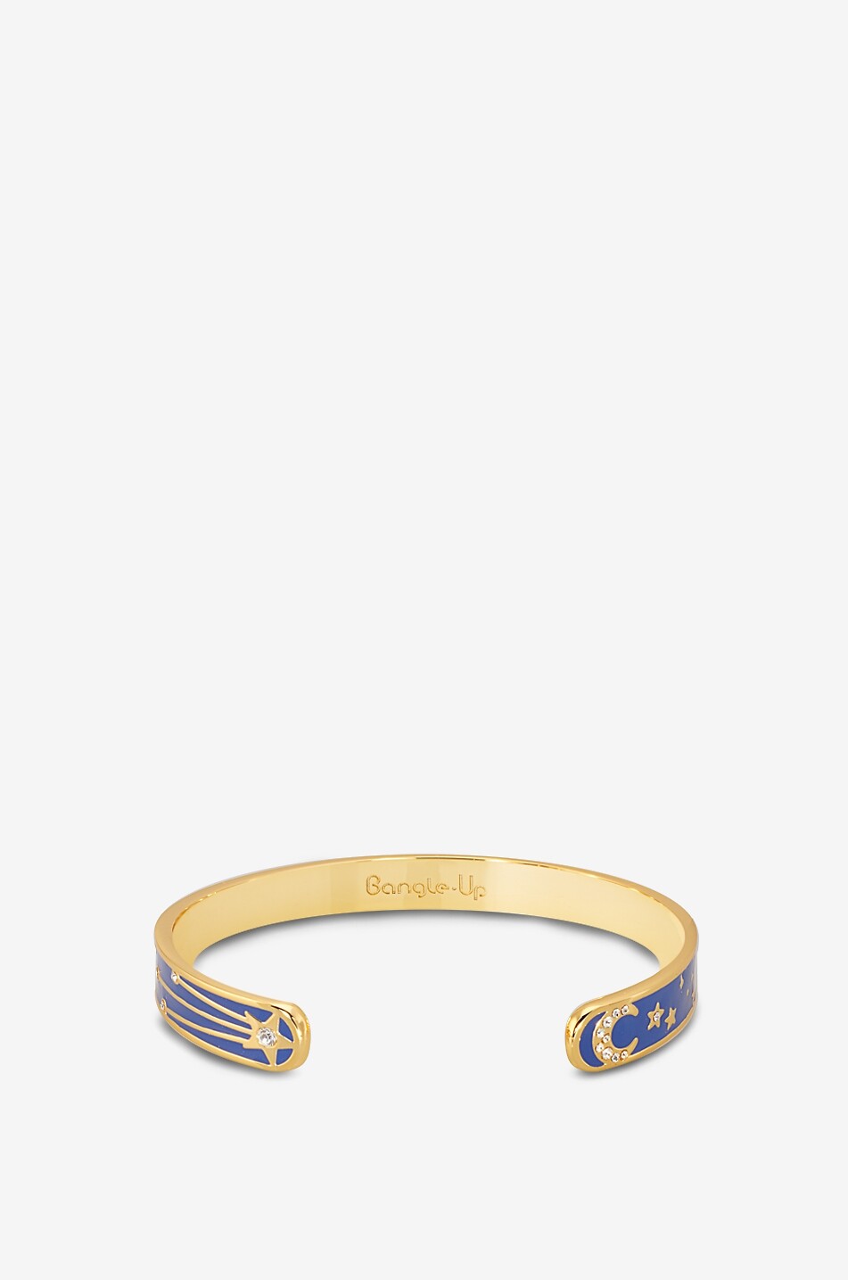 BANGLE UP Emaillierter Armreif mit Strass Halley Bleu Navy Damen DUNKELBLAU 1