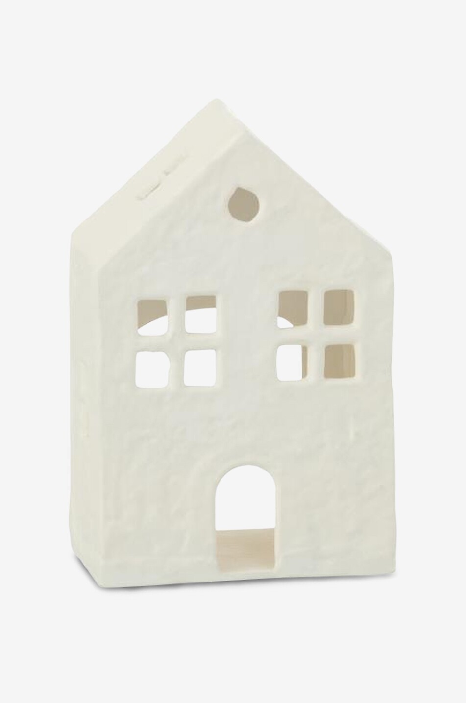 Bougeoir maison en aluminium blanc