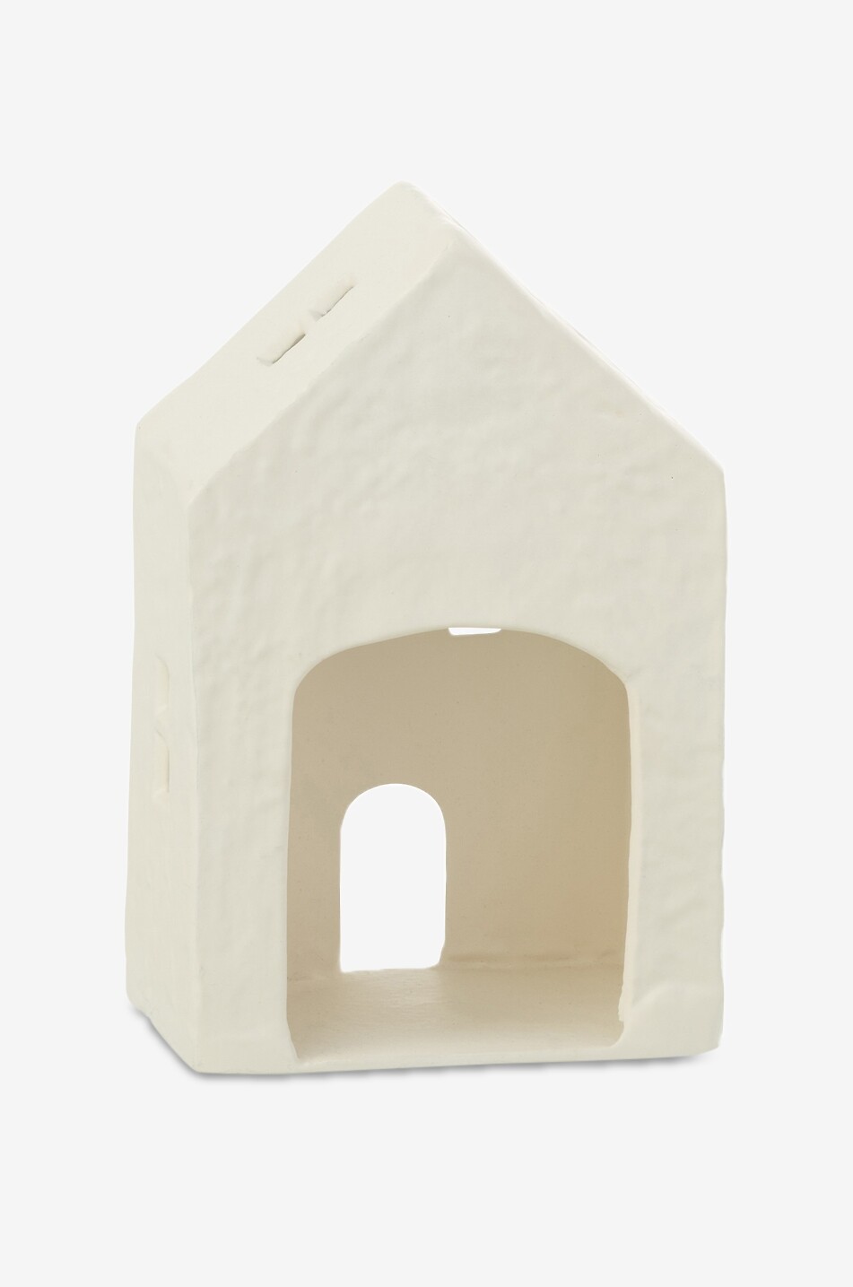 JOLIPA Bougeoir maison en aluminium blanc Maison BLANC 4