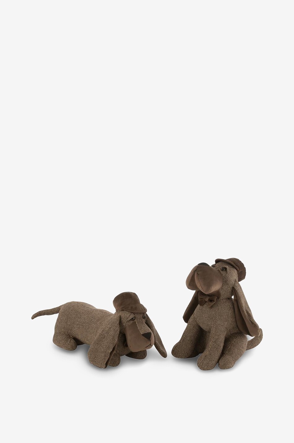 JOLIPA Set of 2 dog shaped doorstops Home BROWN 1