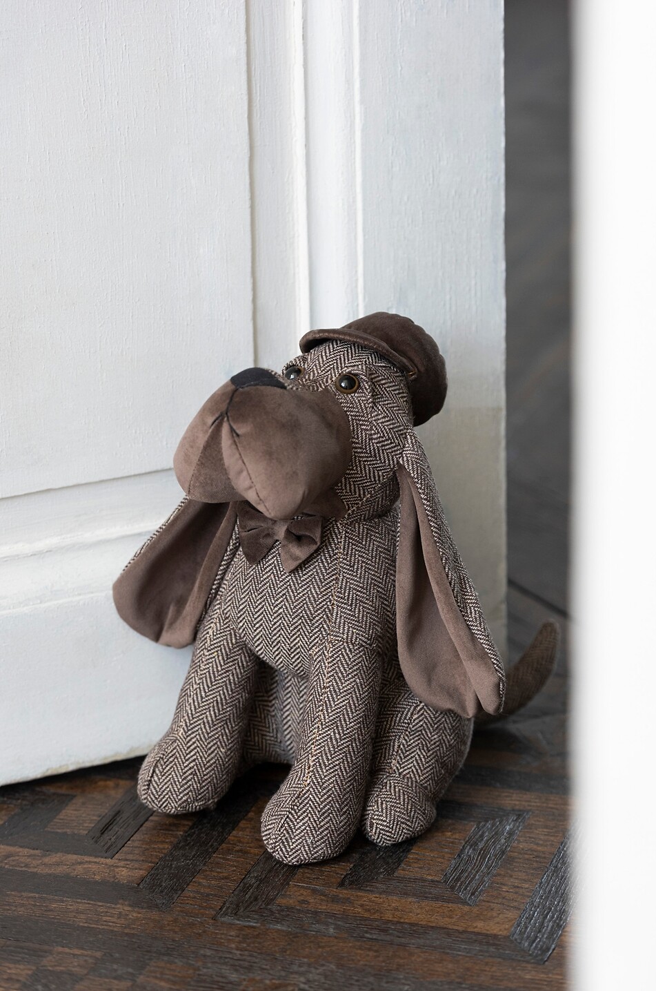 JOLIPA Set of 2 dog shaped doorstops Home BROWN 2