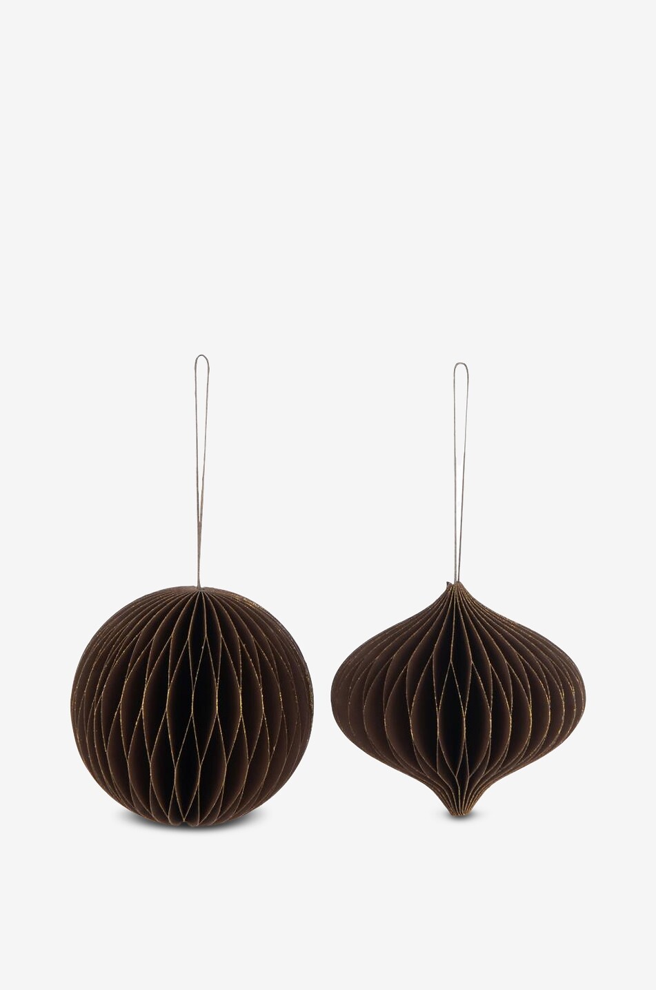 JOLIPA Christmas Baubles Set of Two Small Home BROWN 1