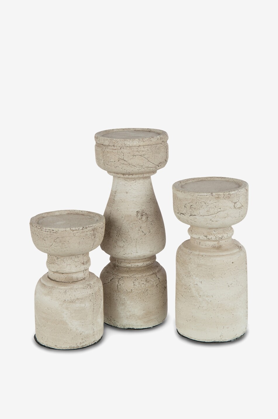 JOLIPA Terrakotta-Kerzenständer M Haus WEISS 5