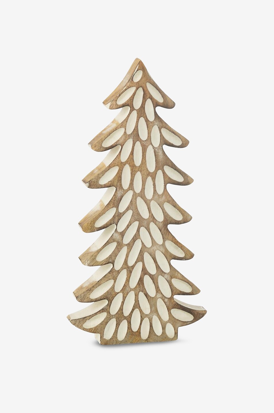 Dekorativ geschnitzter Holzbaum mit traditioneller Handwerkskunst