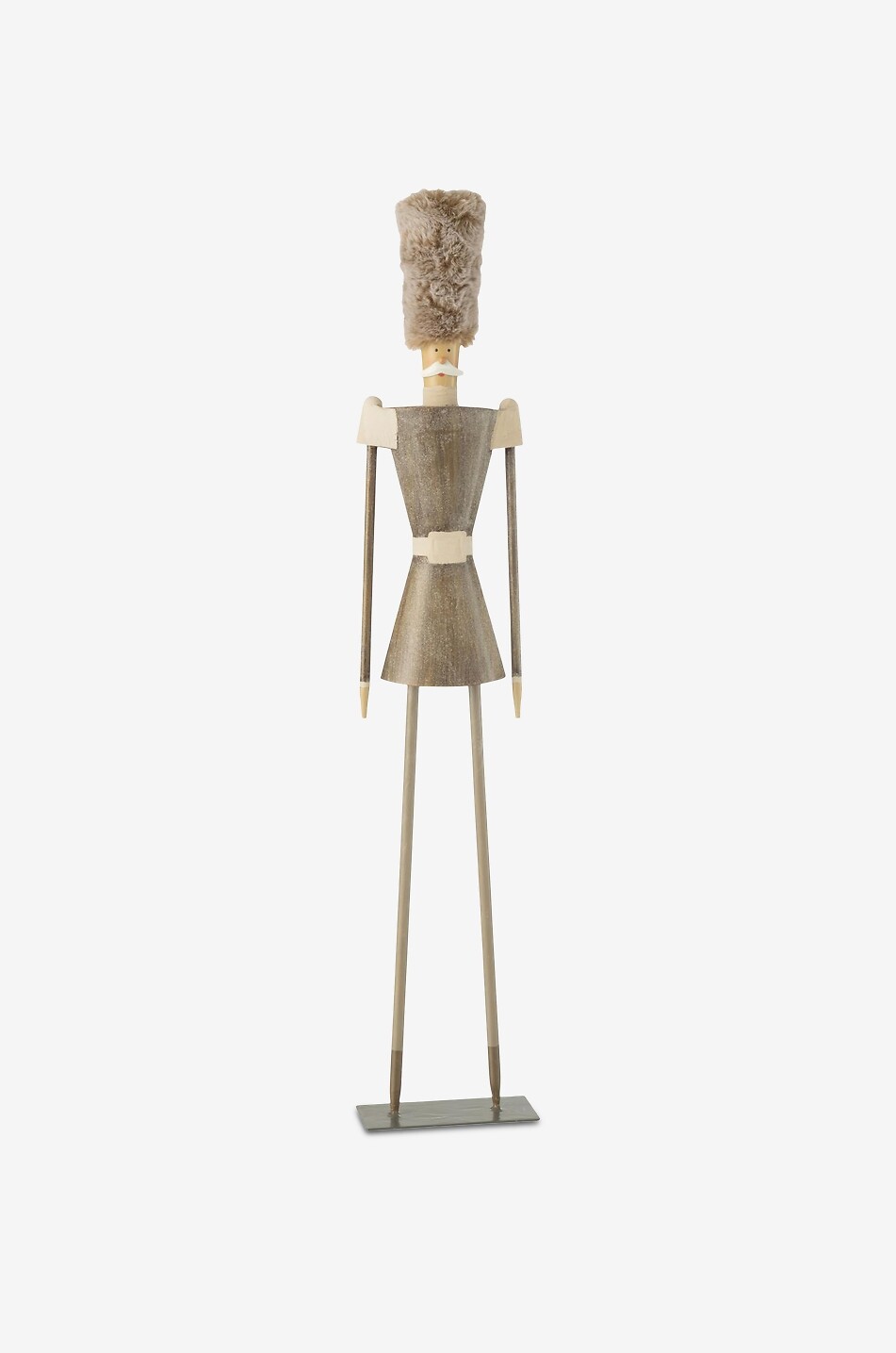 Dekorativer Standfigur-Soldat aus edlem Metallguss Modell L
