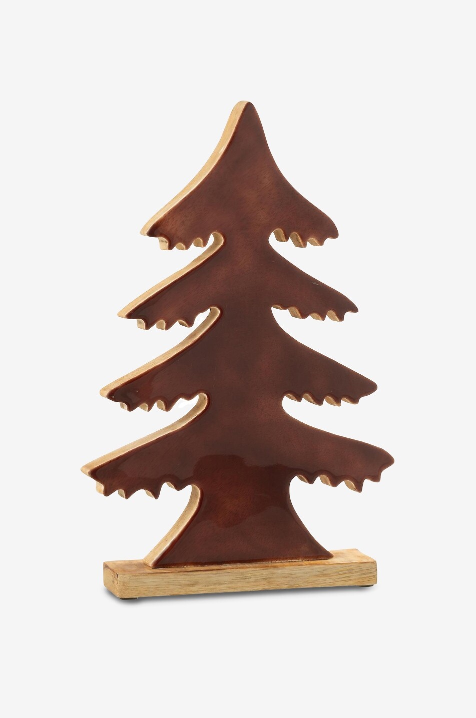 JOLIPA Dekorativer Tannenbaum aus Mangoholz - L Haus BRAUN 1