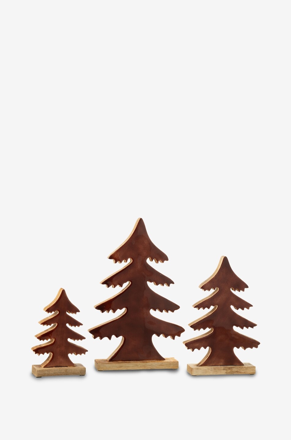JOLIPA Dekorativer Tannenbaum aus Mangoholz - L Haus BRAUN 2